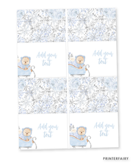 Winter Bear Baby Shower Food Tents