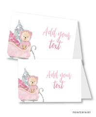 Winter Bear Baby Shower Food Tents