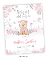 Winter Bear Baby Shower Signs