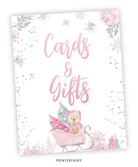 Winter Bear Baby Shower Signs