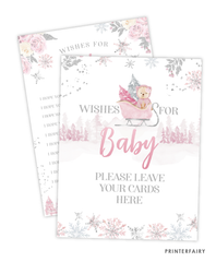 Winter Bear Baby Shower Wishes For Baby