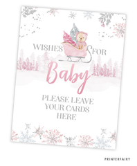 Winter Bear Baby Shower Wishes For Baby