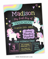 First Day of School Unicorn Sign
