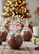 Hot Cocoa Bomb Label Sticker Template