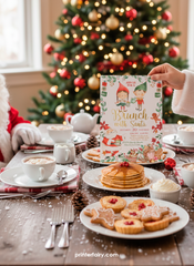 Editable Brunch with Santa Invitation Template