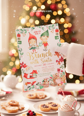 Editable Brunch with Santa Invitation Template