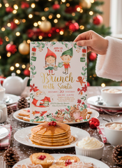Editable Brunch with Santa Invitation Template