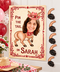 Personalized Pin the Tail on the Donkey Game with Photo