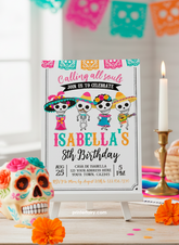 Dia de los Muertos Birthday Invitation