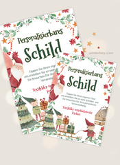 Editierbares Schild Vorlage