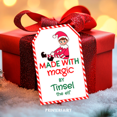 elf shelf printable gift tags