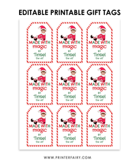 elf shelf printable gift tags