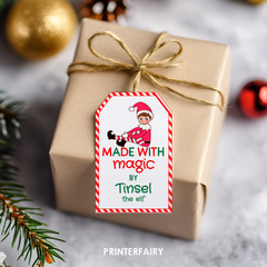 elf shelf printable gift tags