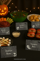 Free Black And White Halloween Food Tents