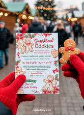 Christmas Market Flyer Template for Bakery