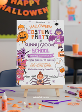 School Halloween Costume Party Invitation