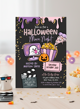 Halloween Movie Night Invitation