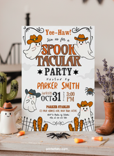 Cowboy Ghost Halloween Party Invitation