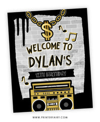 Hip Hop Welcome Sign