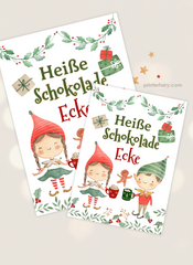 Heiße Schokolade Schild Vorlage