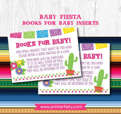 Cinco de Mayo Fiesta Baby Shower Books for Baby Insert (Digital Download)