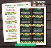 Fiesta Diaper Raffle Ticket, Spanish Baby Shower (Instant Download)