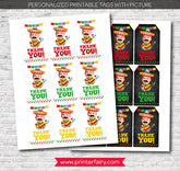 Personalized Fiesta Thank You Tags, Baby Photo, 1st Birthday (Digital)