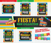 Fiesta Sign Package, Mexican Birthday Party Decorations, Fiesta Baby Shower, Instant Download