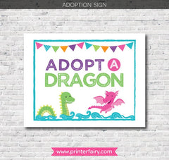 Adopt a Dragon Birthday Party Game, Dragon Adoption Center (Digital)