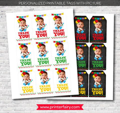 Personalized Fiesta Photo Thank You Tags (Digital Printable)