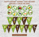 Insects Printable Banner, Creepy Crawlers Printable Garland, Outdoor Birthday Party Decorations, DIGITAL, Instant Download