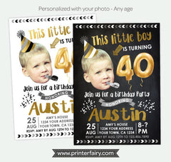 Funny Photo Birthday Invitation for Men, Any Age (Digital Invite)