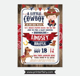 Cowboy Baby Shower Invitation, Buckaroo Horse Theme (Digital Invitation)