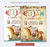 Personalized Viking Birthday Invitation with Photo (Digital)