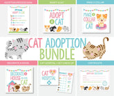 Cat Adoption Station Printables, Kitty Birthday Party Decor (Digital Download)