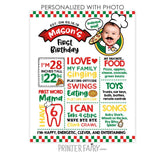 Pizza First Birthday Photo Board, Personalized Sign (Digital Printable)