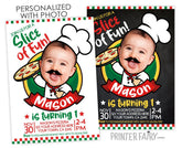 Personalized Pizza Birthday Invitation, Chef Party (Digital Download)