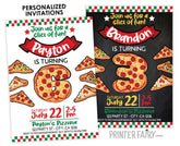 Pizza Birthday Invitation, Little Chef, Cooking Party (Digital)