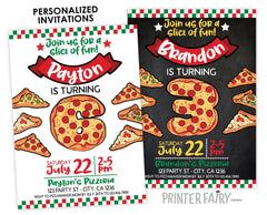 Pizza Birthday Invitation, Little Chef, Cooking Party (Digital)