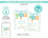 Ice Cream Favor Tags, EDITABLE Thank You Tags (Digital Download)