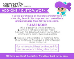 Edit my Instant Download Invitation - Extra Fee