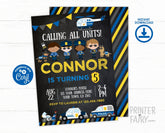 Editable Police Birthday Invitation, Cops & Robbers Party (Instant Download)