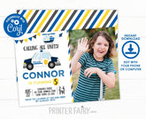 Editable Police Birthday Invitation with Photo (Instant Download)