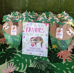 Sloth Favors Sign, Birthday Party Decorations (Instant Download)
