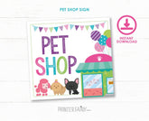 Puppy Store Sign, Pet Shop Printable Decor (PDF)