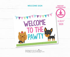Puppy Adoption Party Printables, 3 Signs (Digital Download)