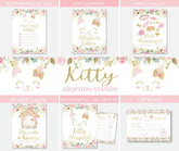 Kitty Party Games, Floral Cat Adoption Birthday (Instant Download)