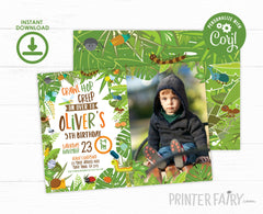 Bugs Birthday Invitation with Photo, EDITABLE (Instant Download)