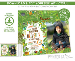 Bugs Birthday Invitation with Photo, EDITABLE (Instant Download)