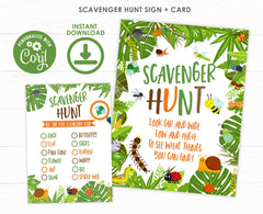 Bugs Scavenger Hunt Game Editable Template (Instant Download)